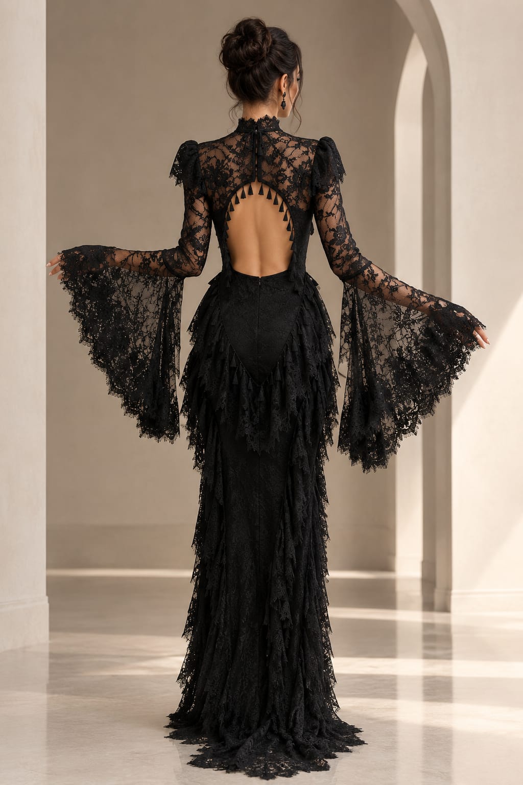 Midnight Lace Gown