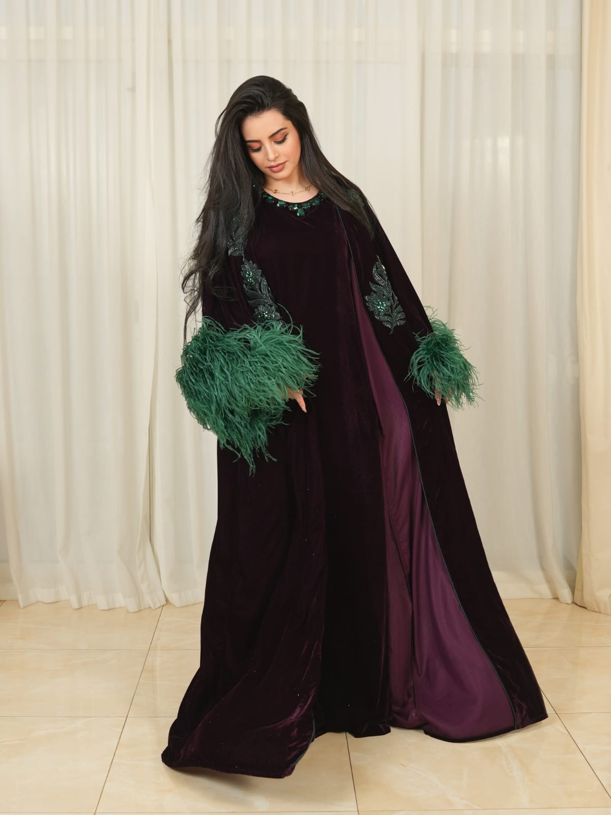 SAE Peacock Abaya