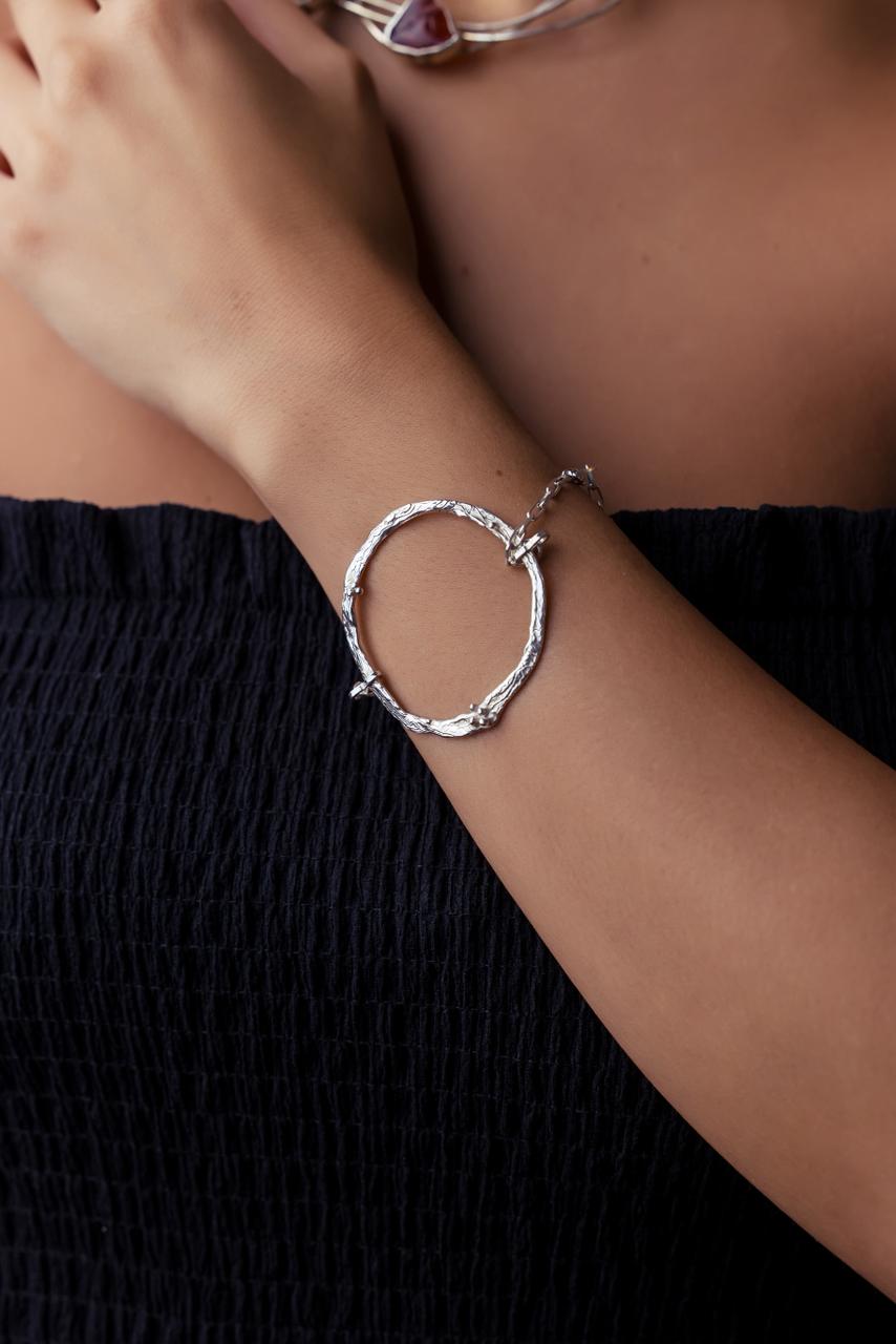 Pure Silver Infinity Loop Bracelet