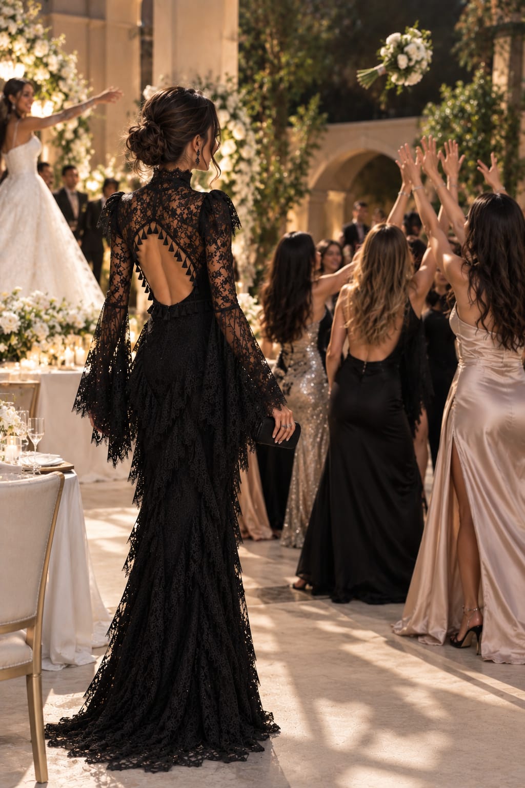 Midnight Lace Gown