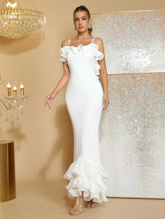 Backless white dress