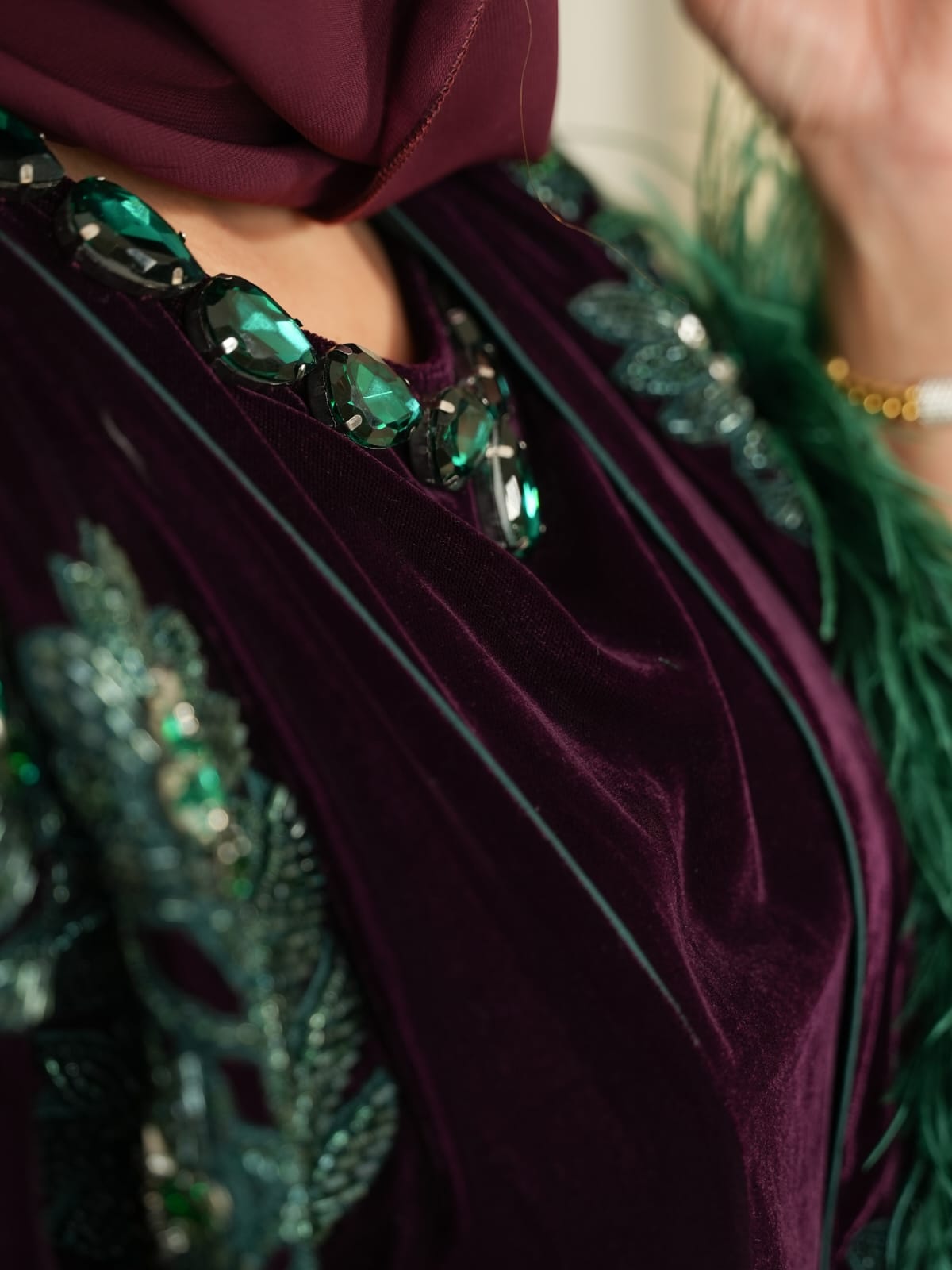 SAE Peacock Abaya
