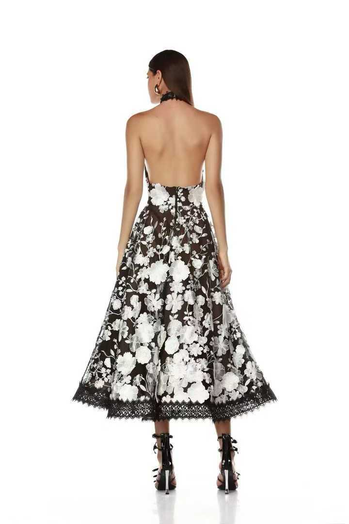 Midnight Elegance Crystal Gown