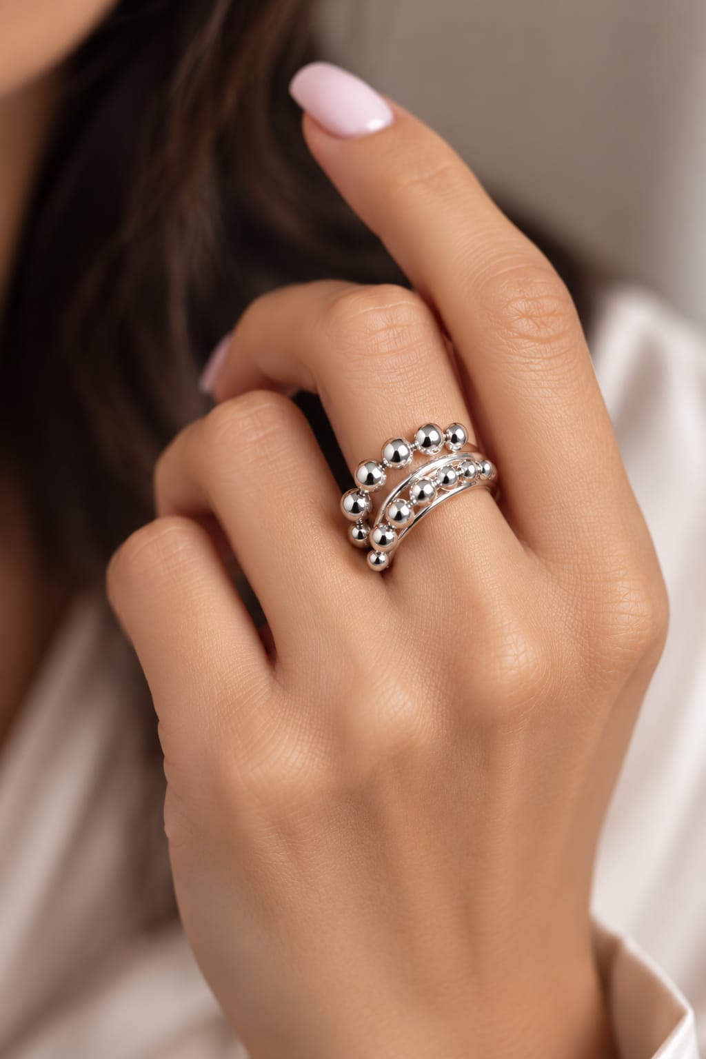 Silver Orbit Ring Collection