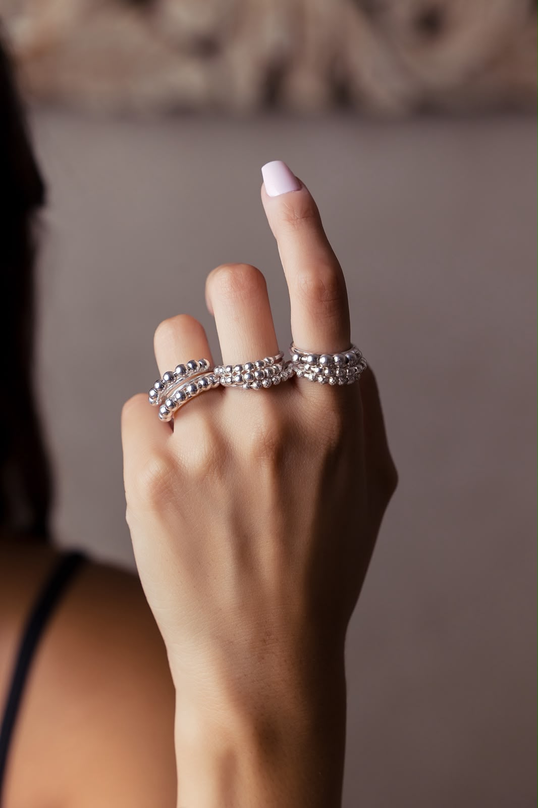 Silver Orbit Ring Collection