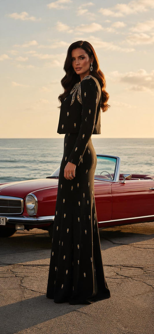 Celeste Bow Gown Set