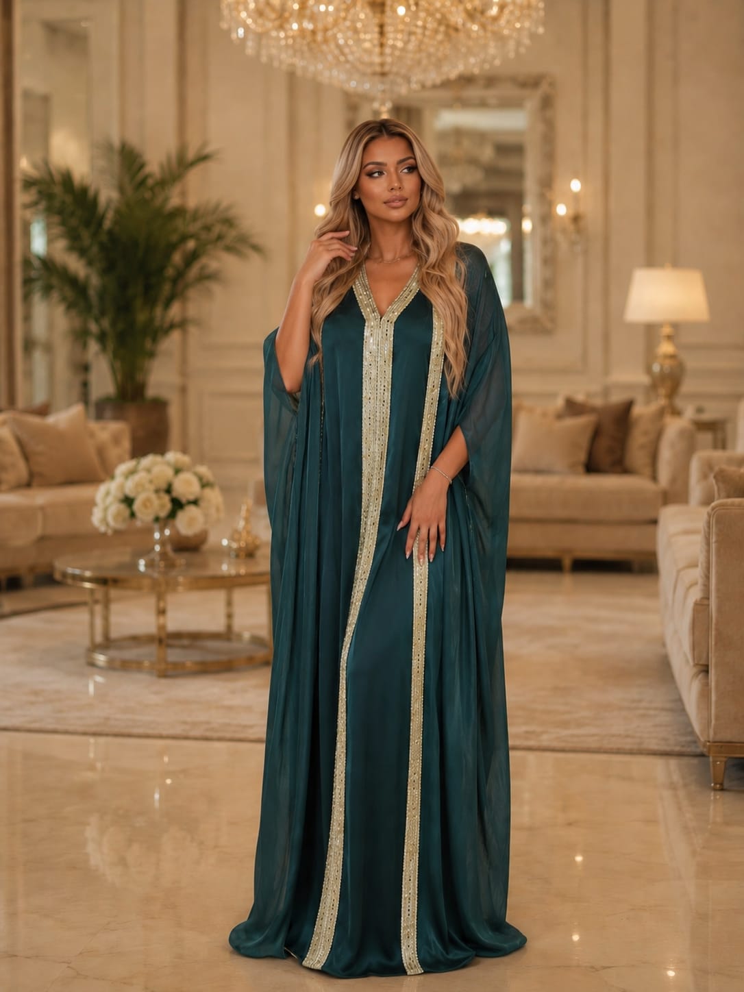 SAE Petrol Green Abaya