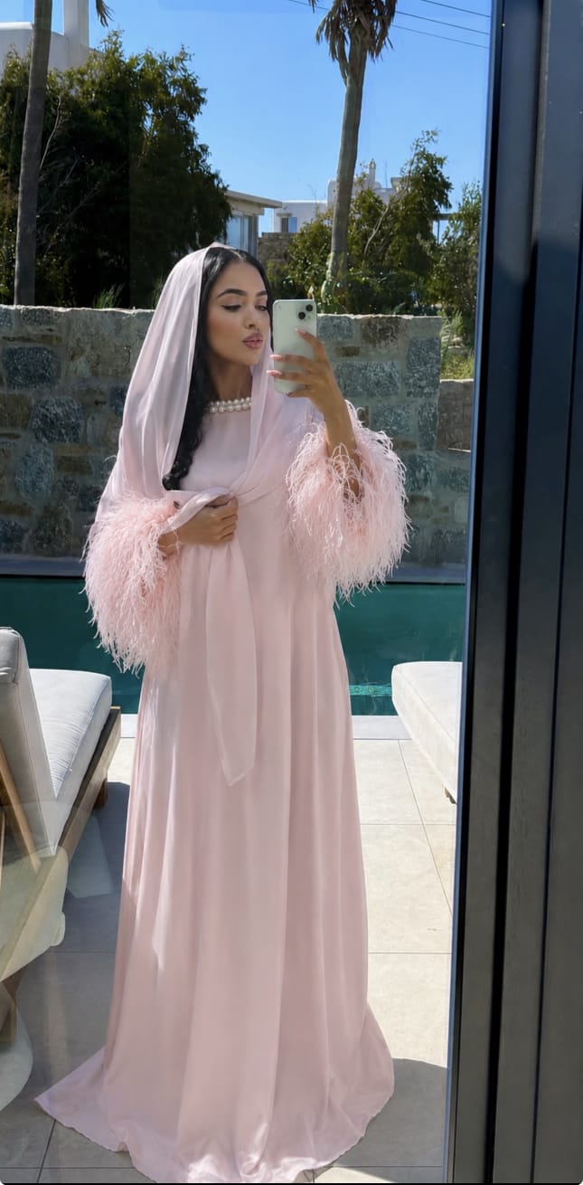 SAE Pearl Veil Abaya