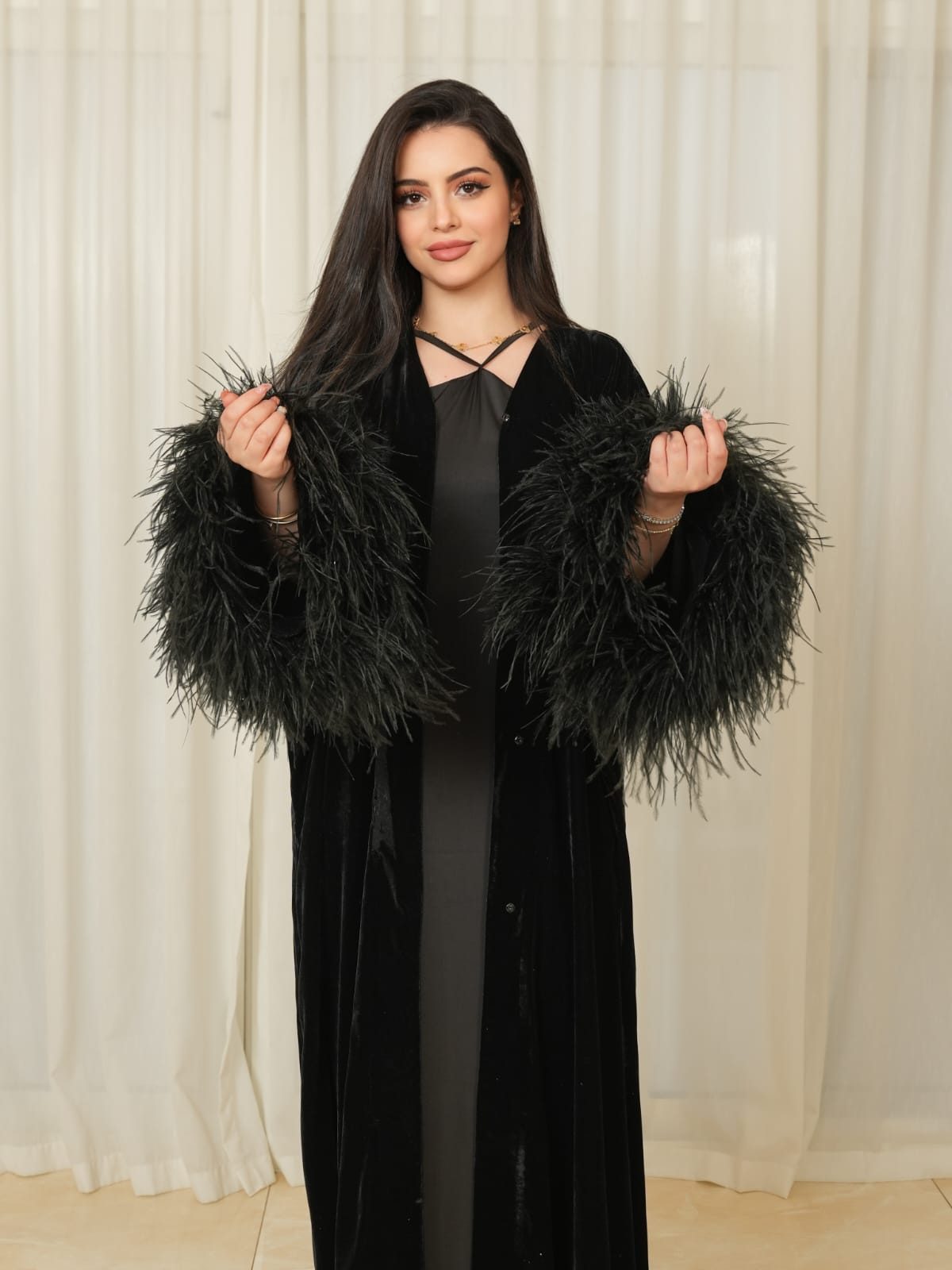 SAE Black Orchid Abaya