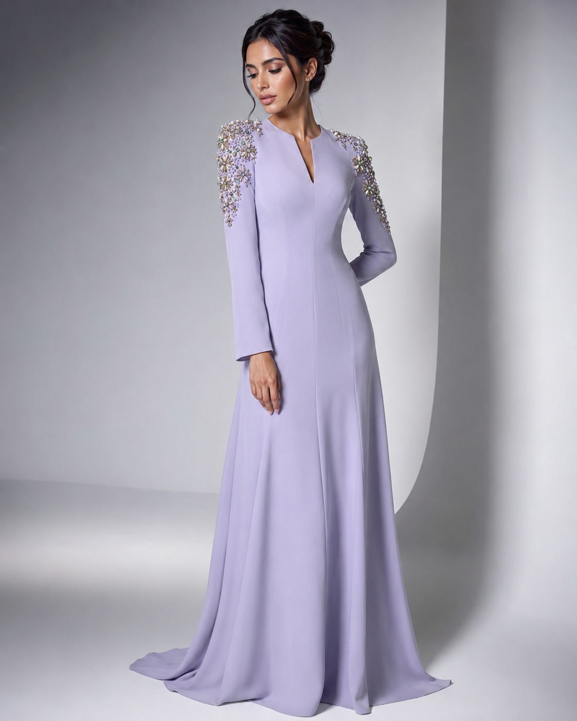 Lilac Majesty Evening Gown
