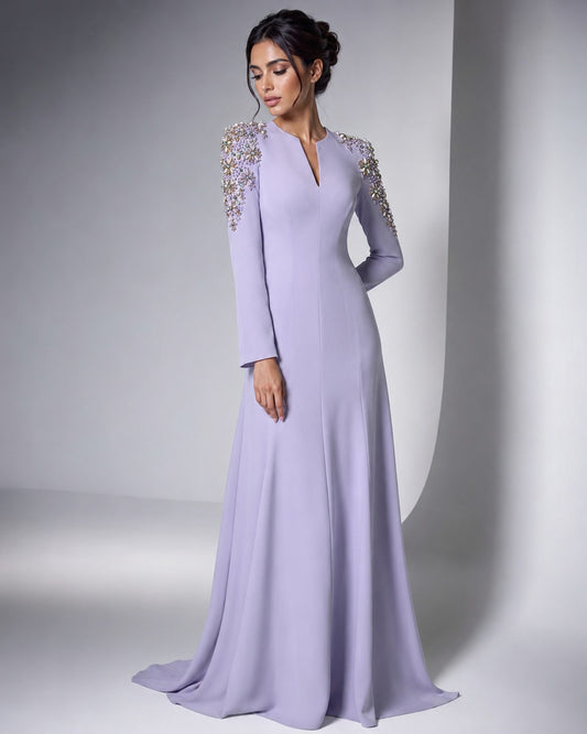 Lilac Majesty Evening Gown