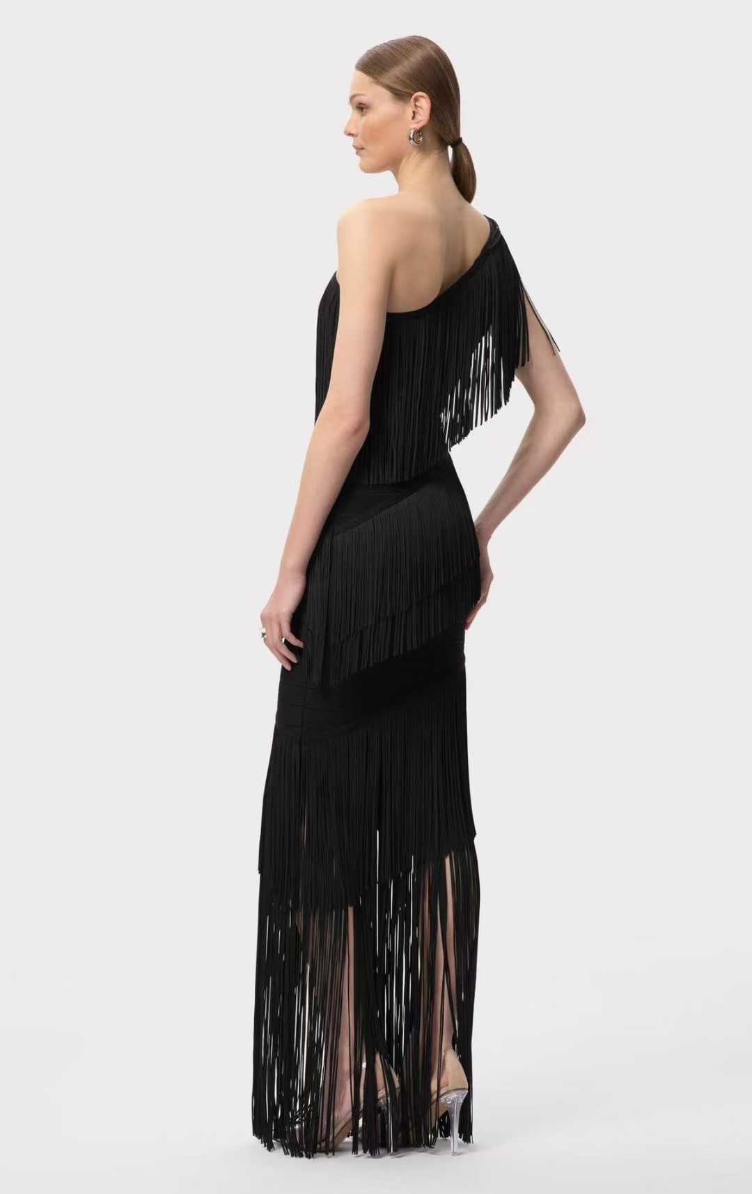 One shoulder Fringe Dress