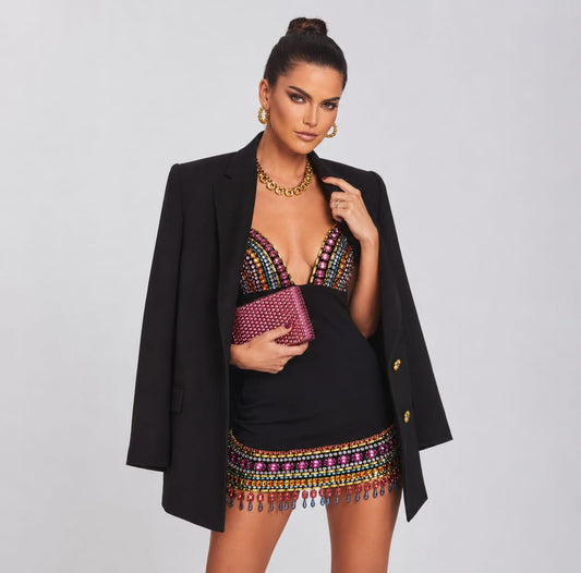 Midnight Jewel Mini Dress