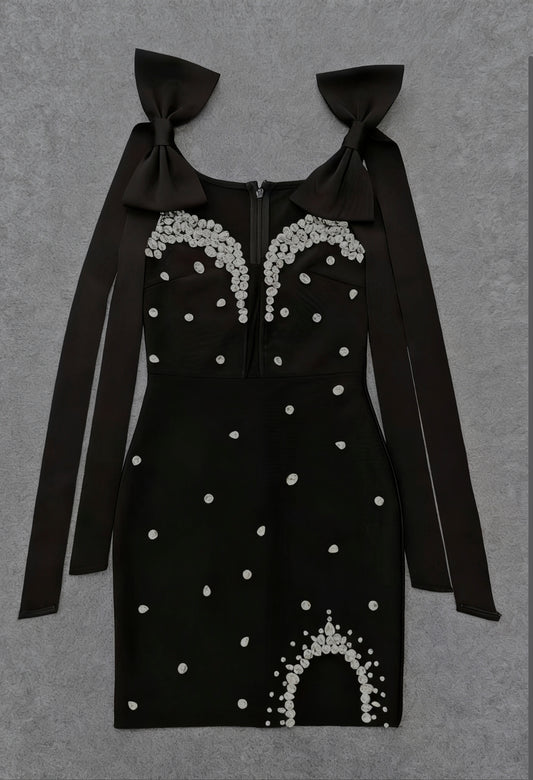 fitted party dress known for its sophisticated design and glamorous details