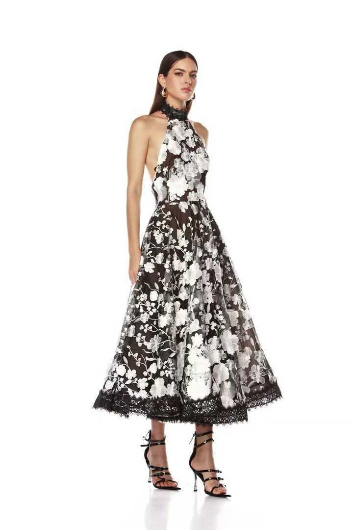 Midnight Elegance Crystal Gown