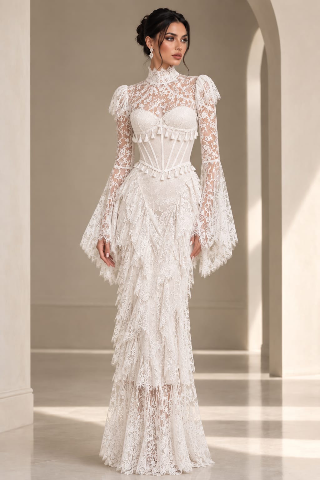 Midnight Lace Gown