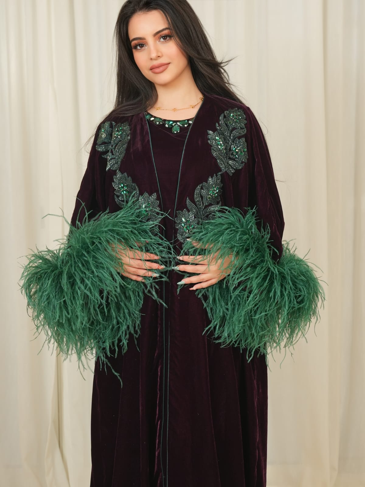 SAE Peacock Abaya