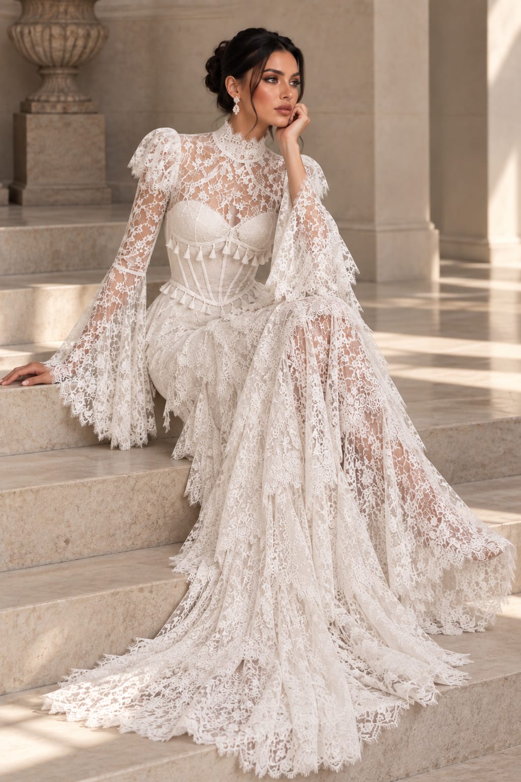 Midnight Lace Gown
