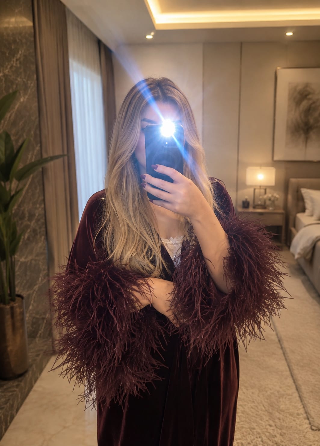 SAE Velvet Petal Abaya